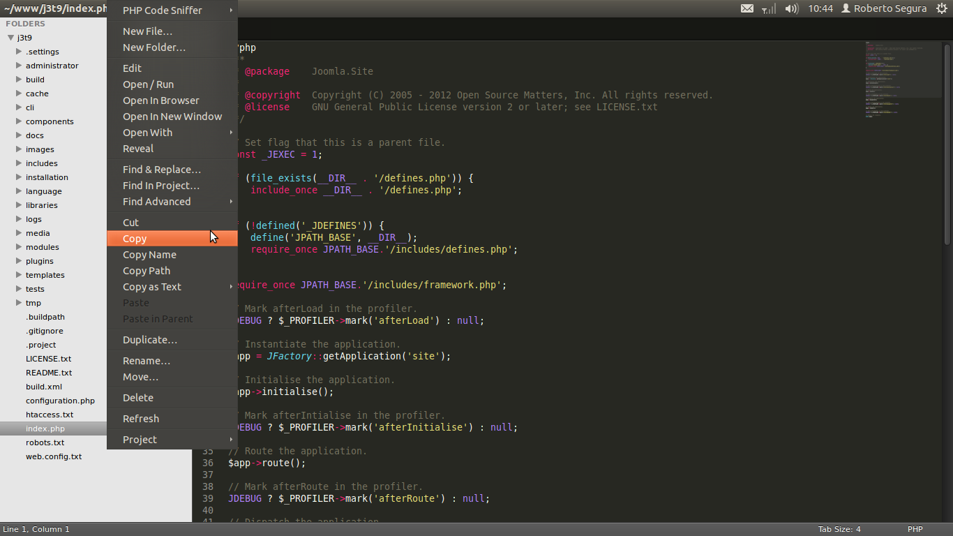 Sublime Text 2 SideBar Enhacement