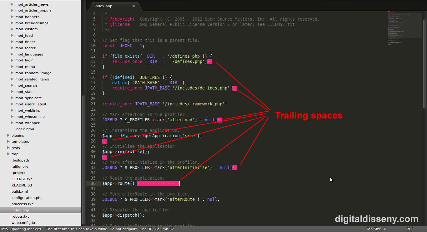 Sublime Text 2 TrailingSpaces package